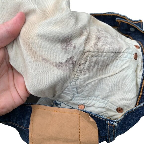 VINTAGE 2002 Levi's Blank Tab Jeans Size 32 Blue - Picture 5 of 10